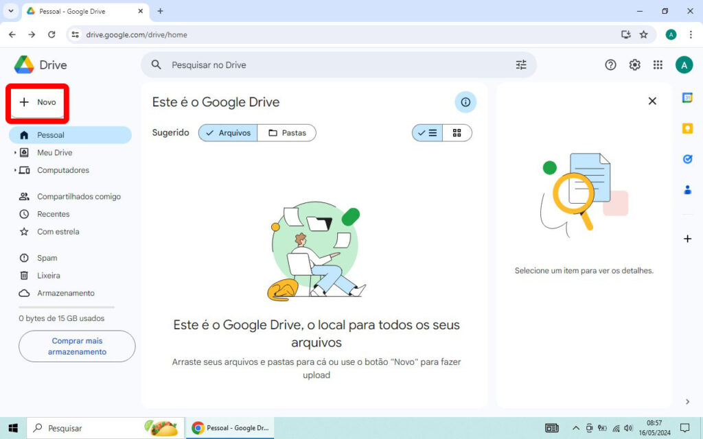 Google Drive Upload Novo